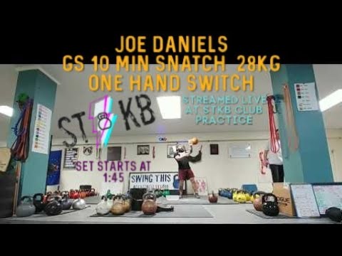 LiveStream 10 min One Hand Switch Kettlebell Snatch Set   Joe Daniels 28kg