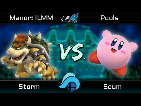 Manor Smash Project M Pools - Storm (Bowser) vs. Scum (Kirby)