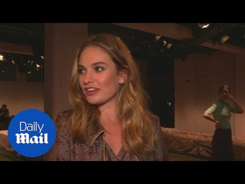 Actress Lily James was 'blown away' by the Burberry show - Daily Mail