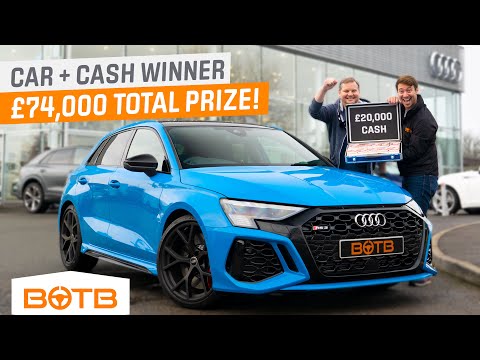 "It's My Dream Car!" New 2021 Audi RS3 Winner + £20,000 CASH! | Mark Williams BOTB Dream Car Winner!