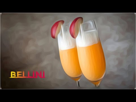 BELLINI  cocktail. Best cocktails in the world tutorial. 1 minute cocktails.