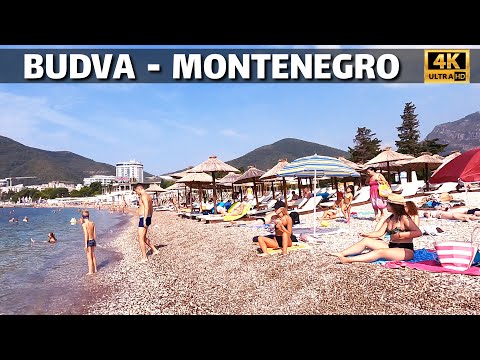 Budva Montenegro 🇲🇪 4K Beach Promenade Walking Tour 2022. September 2022