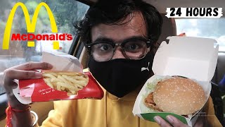 I ONLY ATE MCDONALDS FOR 24 HOURS CHALLENGE😍 | CONTACTLESS ORDERING AND STEPPING OUT.