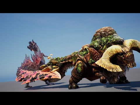 Glavenus Vs Duramboros Turf War- Monster Hunter Animation