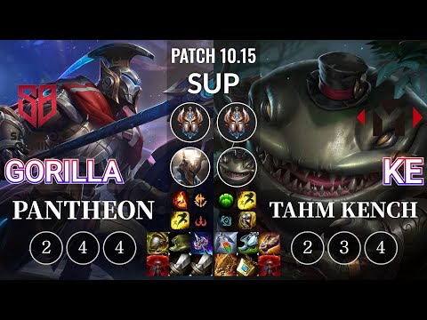 SB GorillA Pantheon vs YM Ke Tahm Kench Sup - KR Patch 10.15