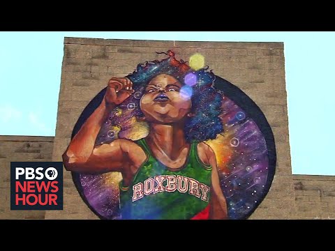 A Boston artist paints the backdrop to national conversation on racism