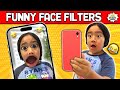Ryan's World Funny Face Filters Collections!
