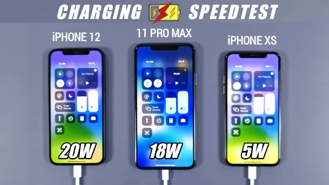 iPhone 12 vs iPhone 11 Pro Max vs iPhone XS BATTERY CHARGING TEST!!!