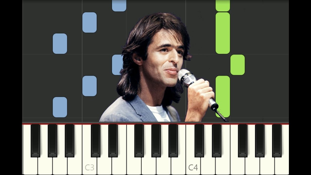 EASY piano tutorial COMME TOI Jean-Jacques Goldman, 1982, avec partition gratuite