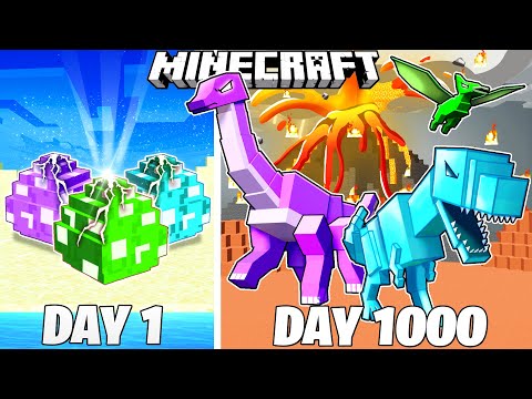 Bronzo - I Survived 1000 Days as DINOSAURS in HARDCORE Minecraft!