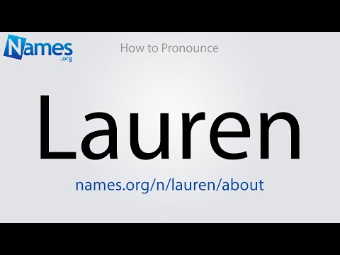 How to Pronounce Lauren