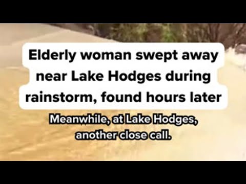 Elderly woman swept away by rushing water in San Diego storm