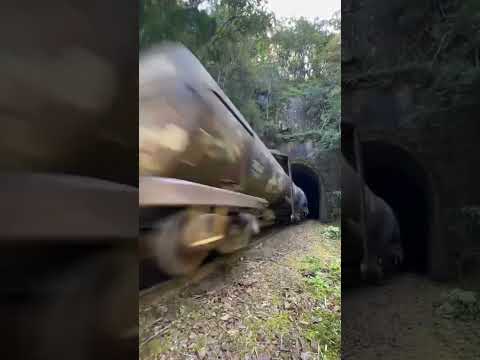 Trem no time lapse saindo do Túnel! #shorts #trem #ferrovia #tunnel #railway #railroad #sd40 #fyp