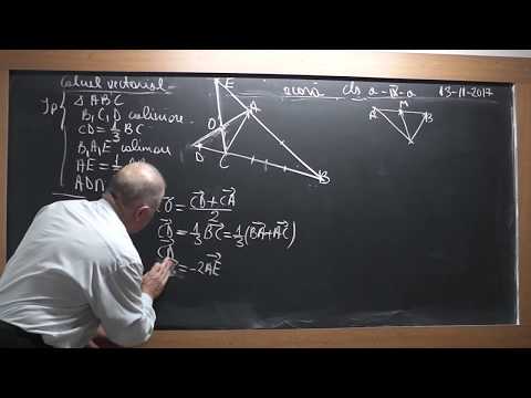 2/2 Lectia 1626 - Clasa 9 - Calcul vectorial: Probleme de geometrie plana rezolvate vectorial