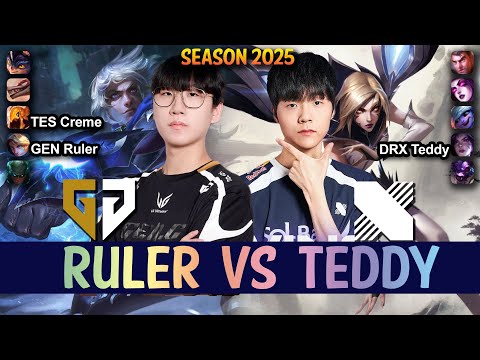 GEN Ruler vs DRX Teddy - Ruler EZREAL vs Teddy KAI'SA ADC - Patch 25.09 KR Ranked | lolrec