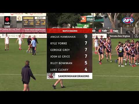 NAB LEAGUE 2019: Round 4 - Sandringham v Swans Academy (Full Game)