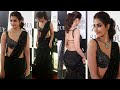 Iftari Pe Bhai Ka Chand Aaya Pooja Hegde Looking Super Hot In Backless Blouse With Black Saree