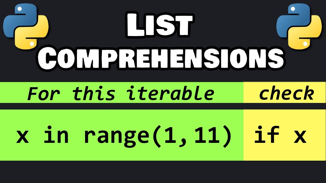 Learn Python LIST COMPREHENSIONS in 10 minutes! 📃