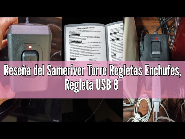 Vídeo relacionado con Enchufe de Mesa con USB C, Regletas Enchufes Proteccion Sobretension Carga Rápida PD20W 6 Tomas Ladron Enchufes Multiple con Interruptor Independiente Regleta Escritorio Pared 2M Cable,Negro