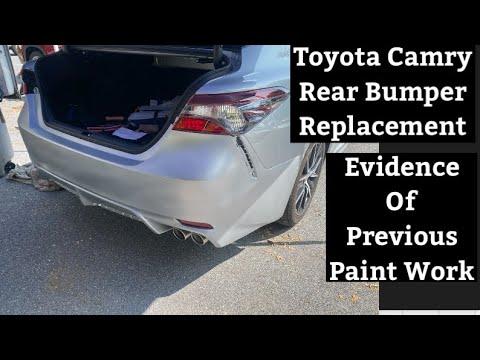 Rear Bumper Cover Removal Install How to Remove 2022 Toyota Camry 18 19 20 21 22 23 24 Paint Job