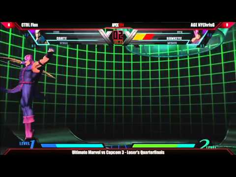 APEX 2014 Ultimate Marvel vs  Capcom 3   Loser's Quarterfinals CTRL Flux vs AGE NYChrisG