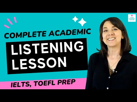 Complete Academic Listening Lesson: Note Taking & Listening Practice in English