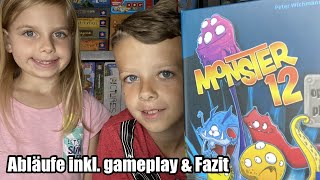 Monster 12 (Kosmos) ab 7 Jahre - witziges einfaches Zockerspiel, Würfelspiel für Zwischendurch