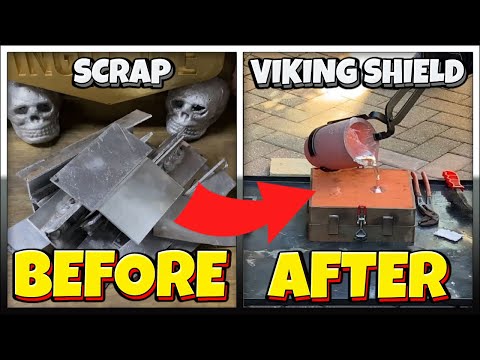 Casting a Viking Shield - Home Made Furnace - Bullion - Molten Metal Melting Aluminium - Ingot Joe