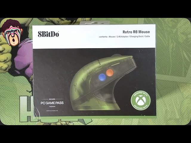 Vídeo relacionado con 8Bitdo Retro R8 Mouse with Paw 3395 Optical Sensor dpi 26K, Wireless 4K Polling Mouse with Charging Dock, Programmable Buttons, and Kailh Sword GM X Micro Switches - Xbox Edition(Officially Licensed)