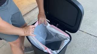 Glad 13 Gallon Trash Can   Plastic Kitchen Waste Bin with Odor Protection of Lid