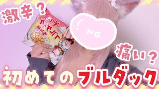 【食レポ/モッパン】飯テロアレンジして食べる🔰初めてのブルダック！！！【実写/猫田ぺぺろ】