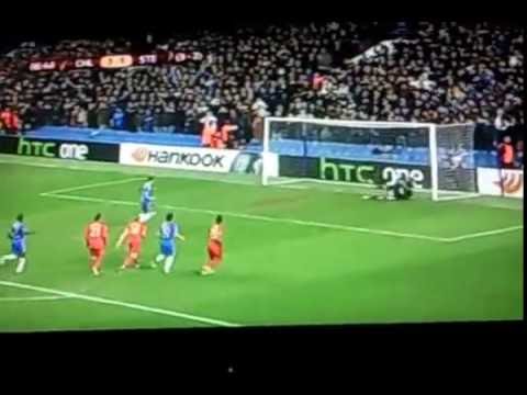 Fernando Torres misses penalty vs steaua 2013
