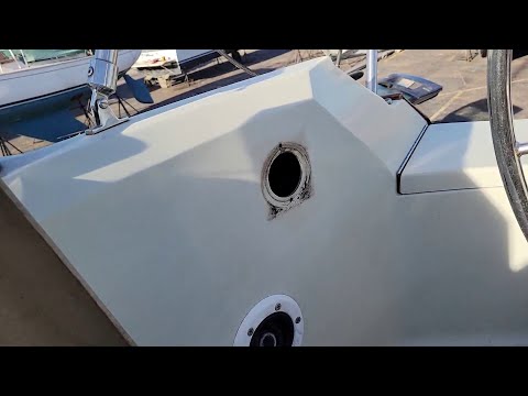 Captain Daggett Boat Maintenance Series - Enlarging an existing hole in fiberglass.