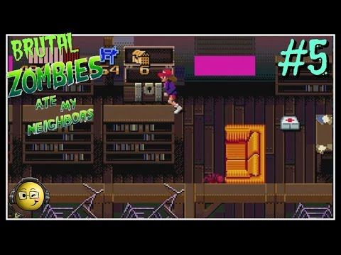 Let's Play Brutal Zombies Ate my Neighbors Hack Part 5: The Haunted Library (Levels 17-20)