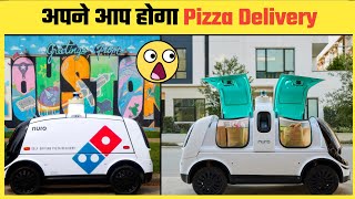 Automatic Robotic Car Delivery Karega Dominos Pizza - Nuro Robotic Car Delivery | #shorts |