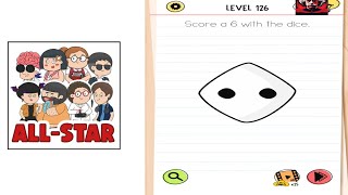 Brain test all star level 176 Walkthrough solution Score a 6 with the dice