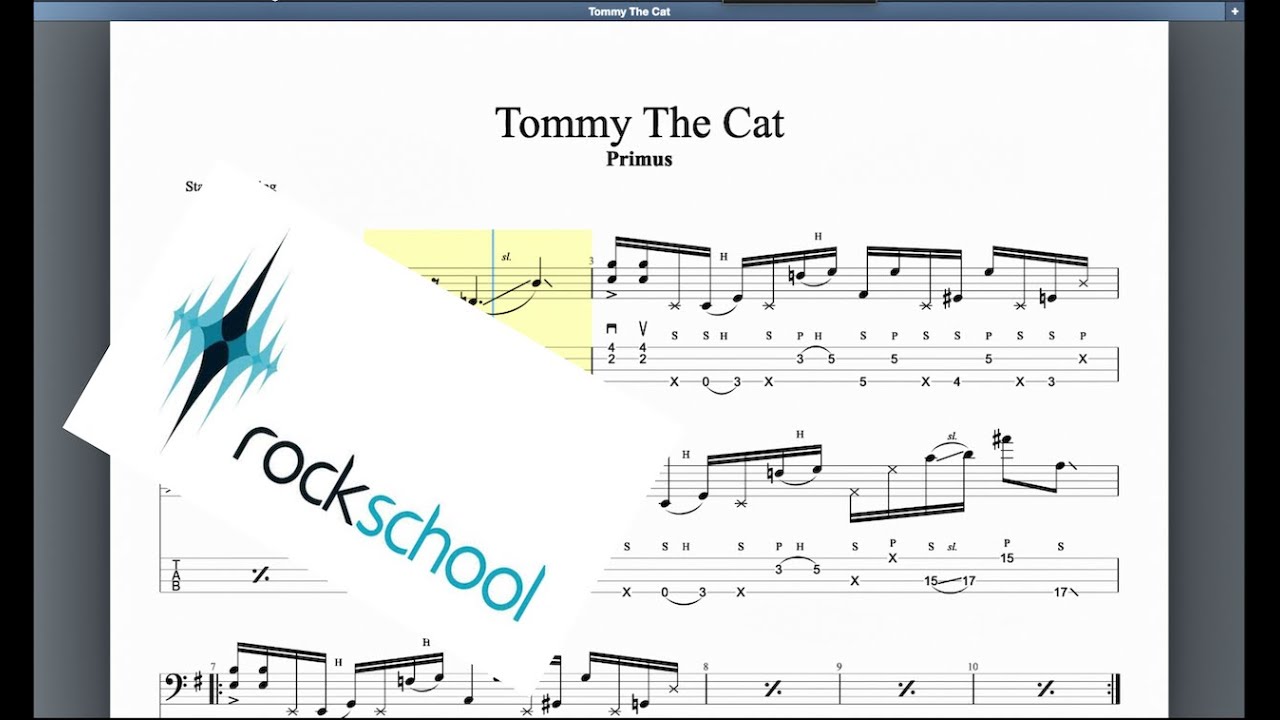 Tommy The Cat Rockschool Grade 8 Bass