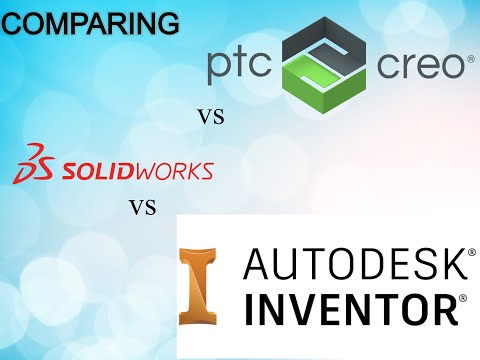 Comparing PTC Creo Vs Dassault Solidworks Vs Autodesk Inventor.