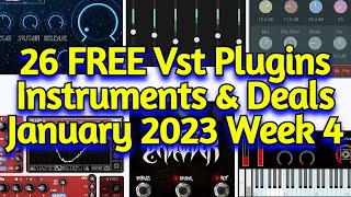 Video thumbnail for 26 Best New FREE VST Plugins, Vst Instruments, Sample Packs & Plugin Deals - JANUARY 2023 Week 4 by Amner Hunter