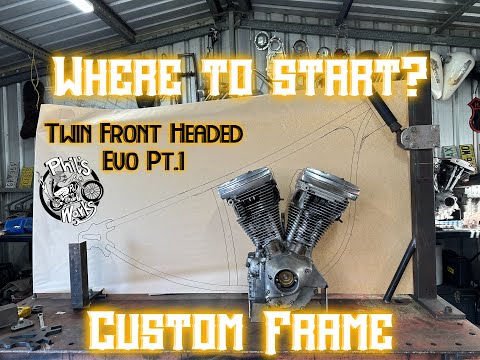 Twin Front Headed Evo Chopper With Jesse James Inspired Gold Digger Frame. PWE Ep1.
