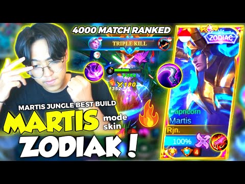BANTAI! MARTIS JUNGLE MODE ZODIAC CAPRICORN! BEST BUILD MARTIS! | TOP GLOBAL MARTIS INDONESIA - MLBB