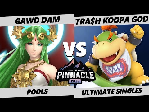 Pinnacle 2019 SSBU - Gawd Dam (Palutena) Vs. Tra$h Koopa God (Bowser Jr.) Smash Ultimate Pools
