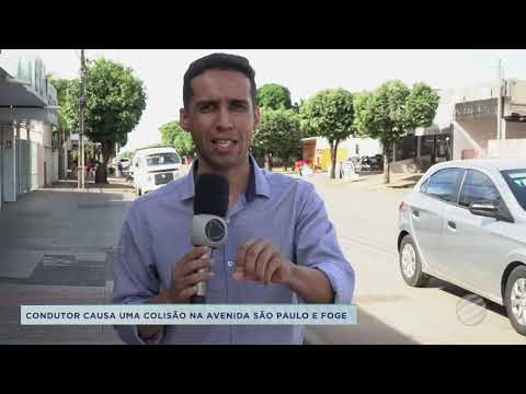 VÍDEO MOSTRA O MOMENTO EXATO DE UMA COLISÃO NO CRUZAMENTO DA AVENIDA GOIÁS COM A SÃO PAULO