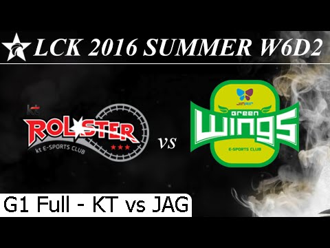 KT vs JAG Game 1 Full + Damage 28/06/2016 - LCK Summer 2016 W6D2M2 KT Rolster vs Jin Air Greenwings