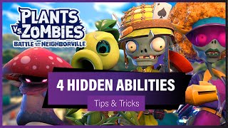 4 HIDDEN CHARACTER ABILITIES (Tips & Tricks) - Plants vs Zombies: Battle For Neighborville Gameplay