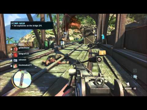 Far Cry 3 4 player coop - Campaign Gameplay Part 1 on Insane