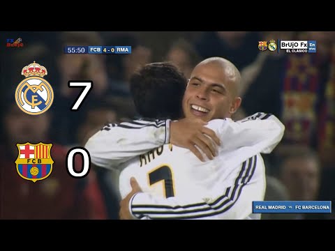 Real Madrid 7 x 0 Barcelona - El Clásico - Melhores Momentos - Galácticos