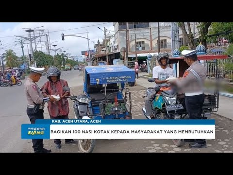 KBO LANTAS POLRES ACEH UTARA GELAR AKSI GERAKAN BERBAGI SEPULUH RIBU