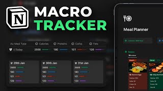 Walkthrough - How To Track your macros with this Simple Notion meal planner