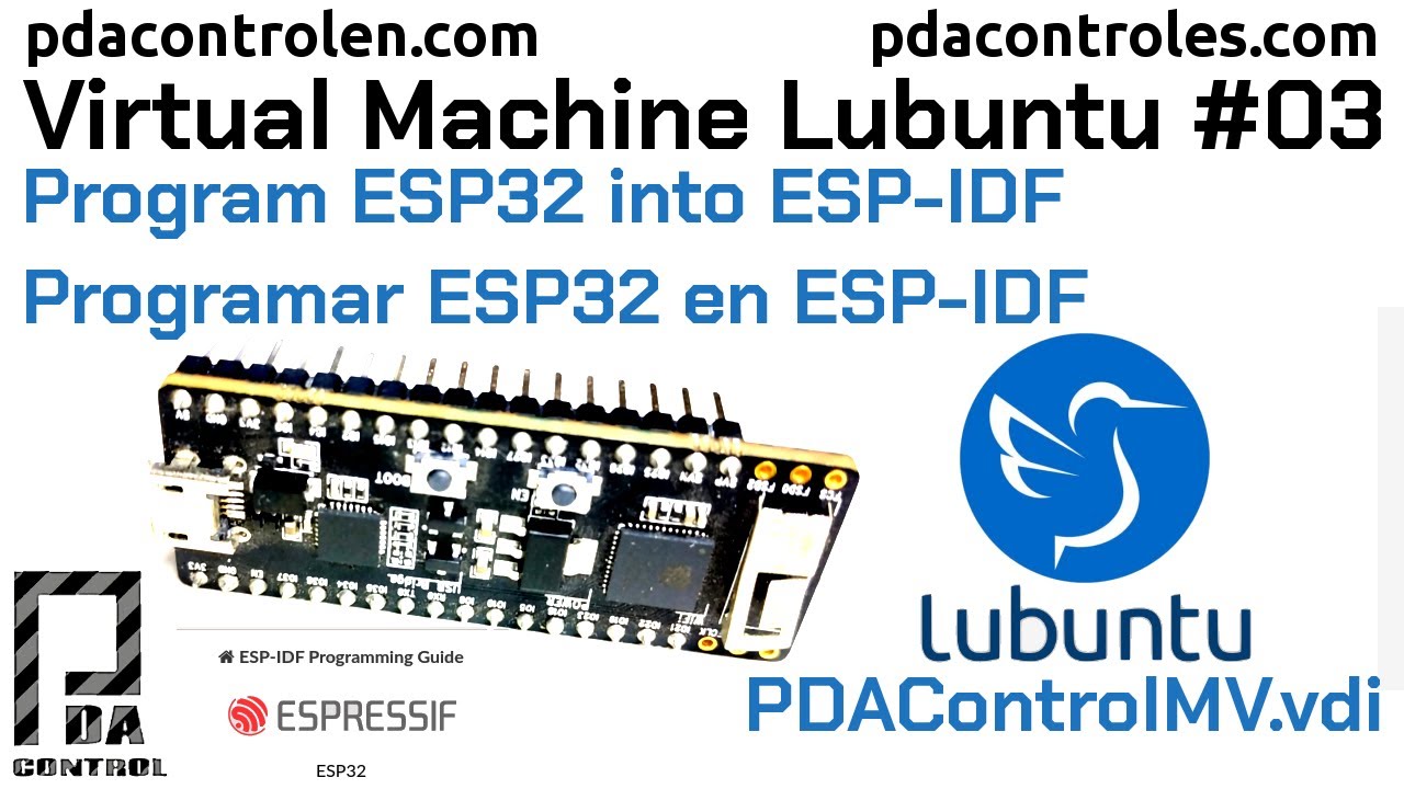 Program #ESP32 with #ESP-IDF  idf.py & Cmake en PDAControlMV #3 : #PDAControl